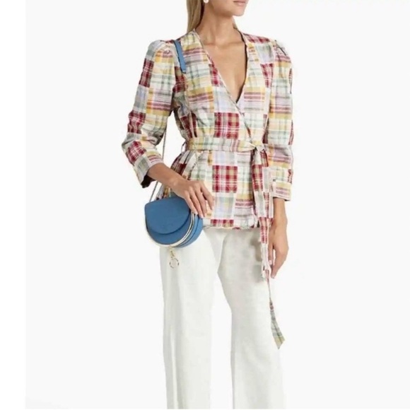 Cinq a Sept Triss Jacket Multi Patchwork Quilt Jacket Size XXS - Picture 2 of 12